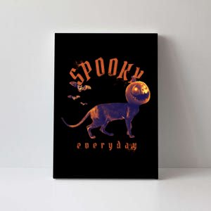 Spooky Pumpkin Head Dog Funny Halloween Canvas