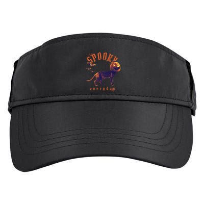 Spooky Pumpkin Head Dog Funny Halloween Adult Drive Performance Visor