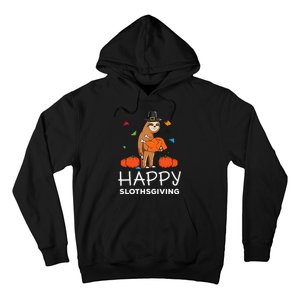 Sloth Pilgrim Hat Happy Thanksgiving Turkey Sloths Hoodie