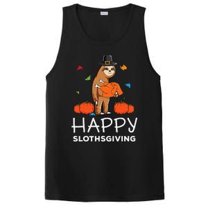 Sloth Pilgrim Hat Happy Thanksgiving Turkey Sloths PosiCharge Competitor Tank