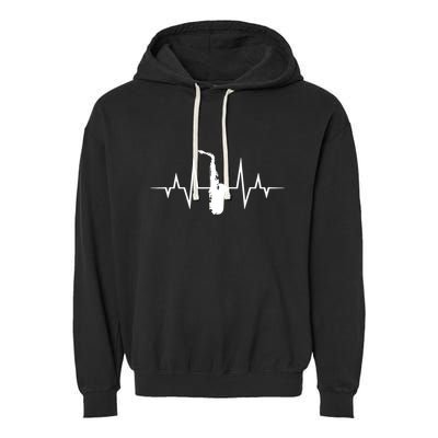 Saxophone Player Heartbeat Saxophone Player Garment-Dyed Fleece Hoodie