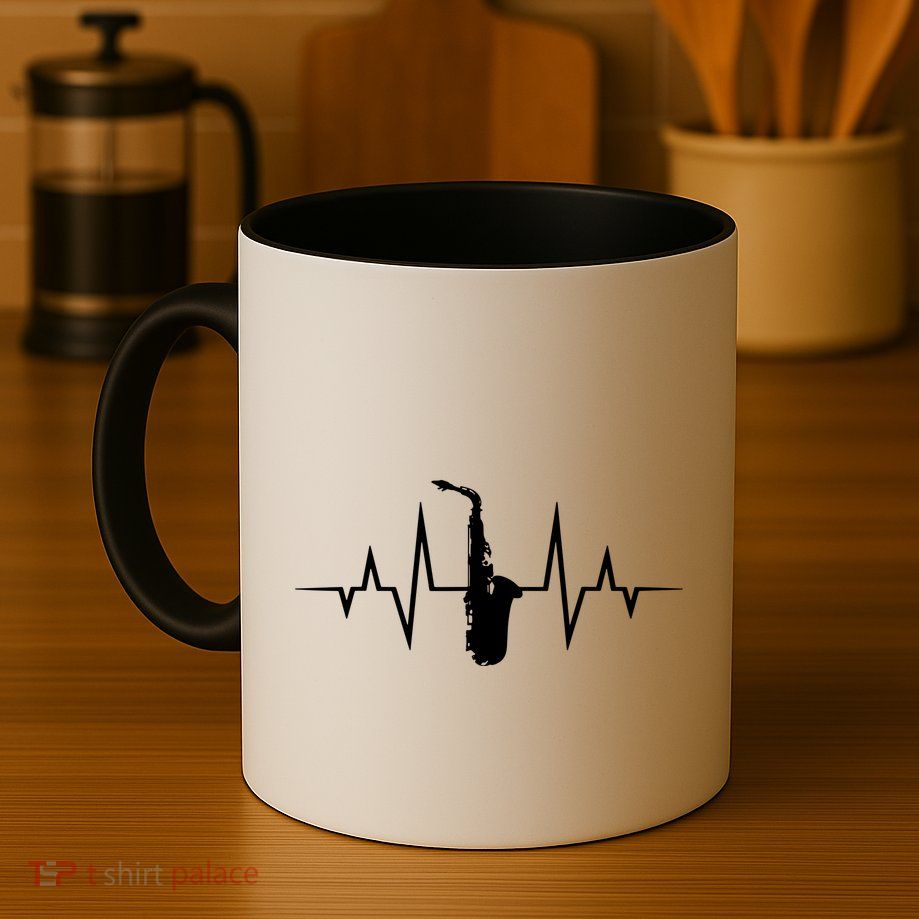 Saxophone Player Heartbeat Saxophone Player Mug