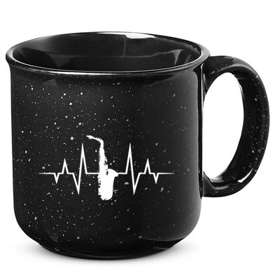 Saxophone Player Heartbeat Saxophone Player 15oz Campfire Ceramic Mug
