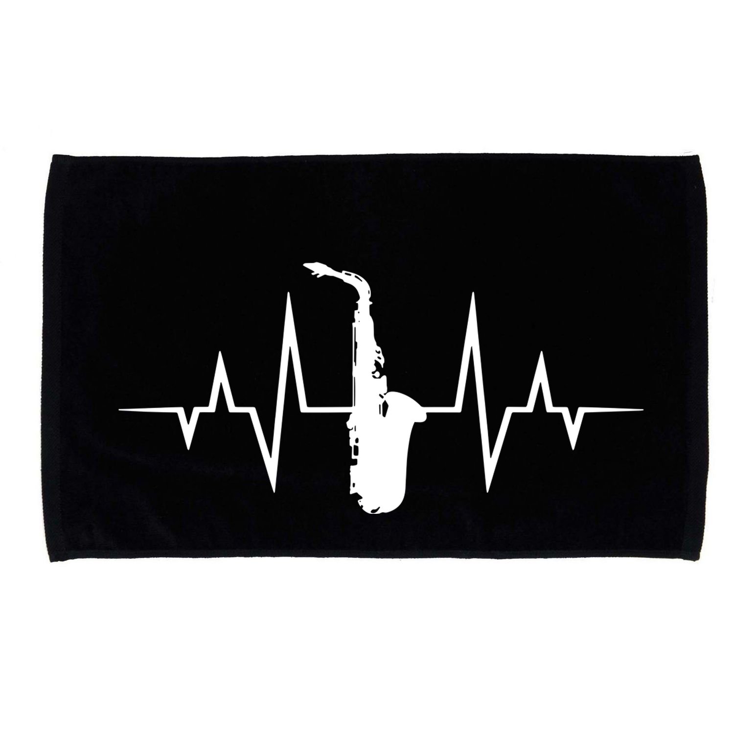 Saxophone Player Heartbeat Saxophone Player Microfiber Hand Towel