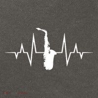 Saxophone Player Heartbeat Saxophone Player Cotton Canvas Backpack