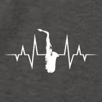 Saxophone Player Heartbeat Saxophone Player Vector Backpack