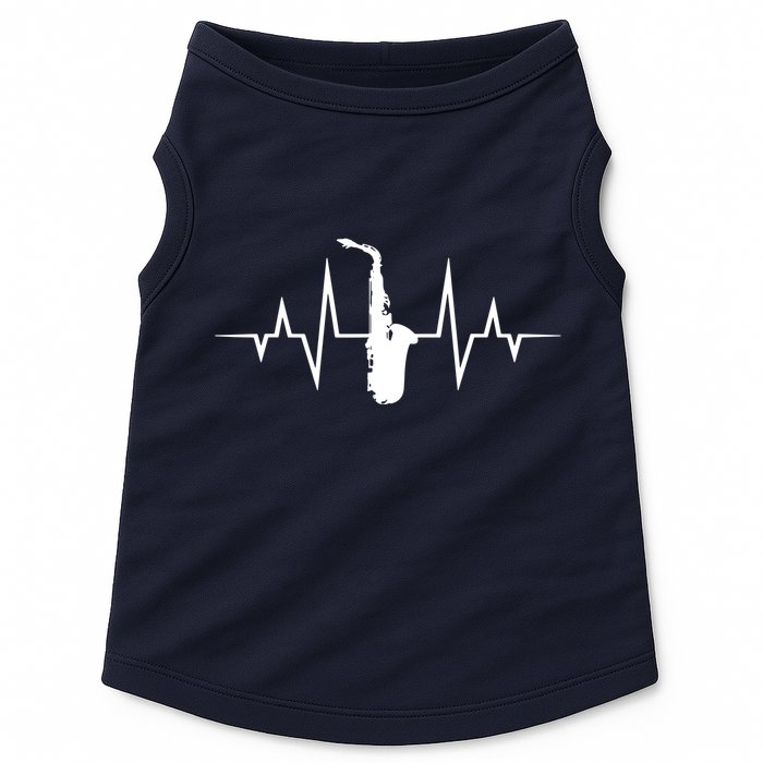 Saxophone Player Heartbeat Saxophone Player Doggie Tank