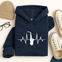 Saxophone Player Heartbeat Saxophone Player Hoodie