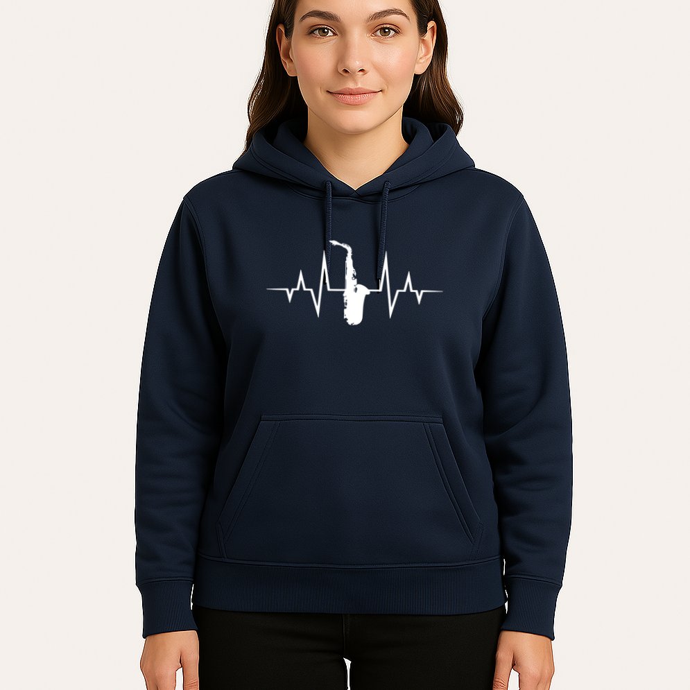 Saxophone Player Heartbeat Saxophone Player Hoodie