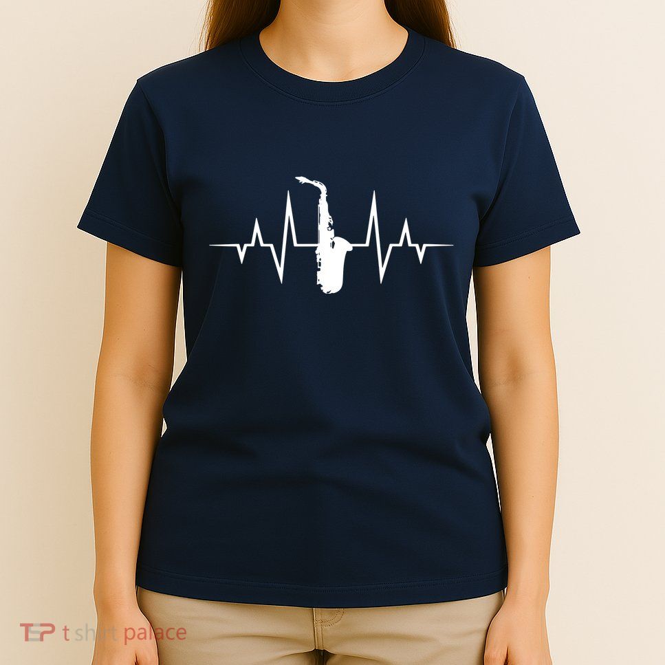 Saxophone Player Heartbeat Saxophone Player T-Shirt