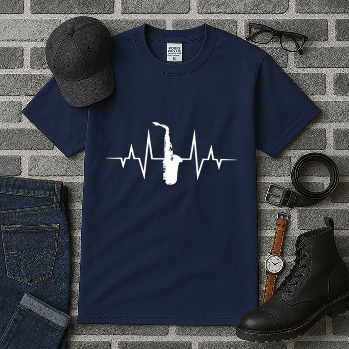 Saxophone Player Heartbeat Saxophone Player Tall T-Shirt