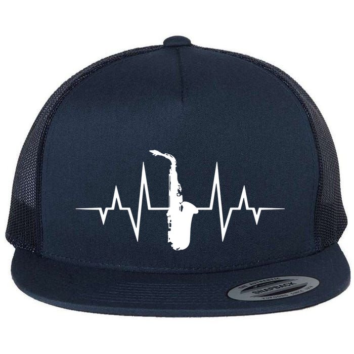 Saxophone Player Heartbeat Saxophone Player Flatbill Hat