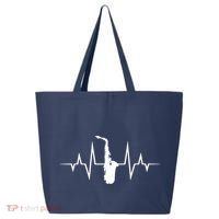 Saxophone Player Heartbeat Saxophone Player 25L Jumbo Tote