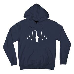 Saxophone Player Heartbeat Saxophone Player Tall Hoodie