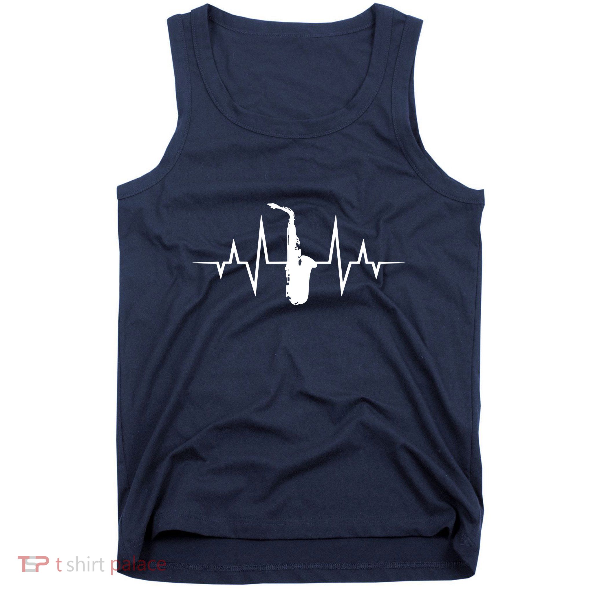 Saxophone Player Heartbeat Saxophone Player Tank Top