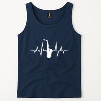 Saxophone Player Heartbeat Saxophone Player Tank Top