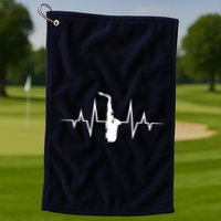 Saxophone Player Heartbeat Saxophone Player Golf Towel