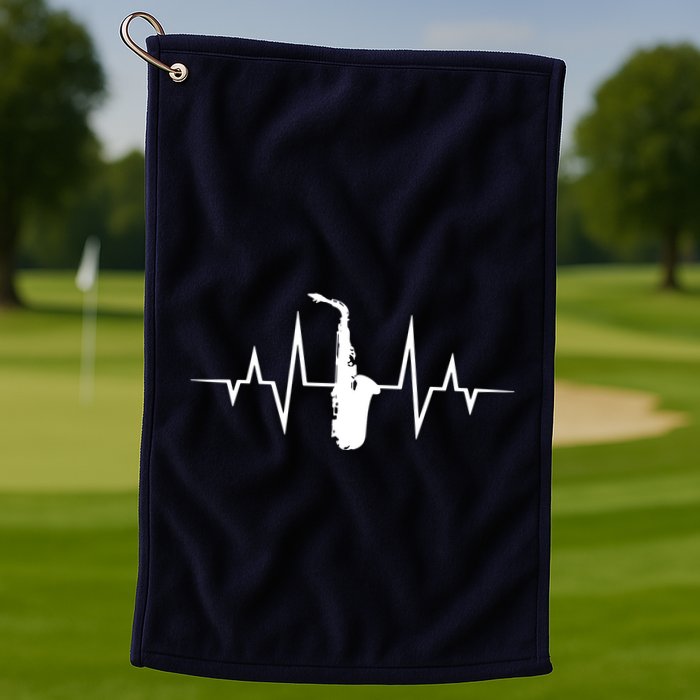 Saxophone Player Heartbeat Saxophone Player Golf Towel