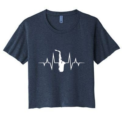 Saxophone Player Heartbeat Saxophone Player Crop Top