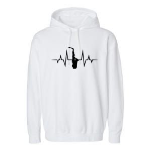 Saxophone Player Heartbeat Saxophone Player Garment-Dyed Fleece Hoodie