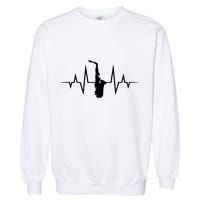Saxophone Player Heartbeat Saxophone Player Garment-Dyed Sweatshirt