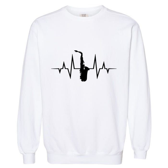 Saxophone Player Heartbeat Saxophone Player Garment-Dyed Sweatshirt