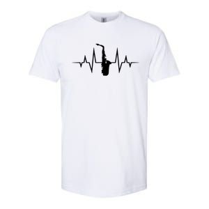 Saxophone Player Heartbeat Saxophone Player Softstyle CVC T-Shirt