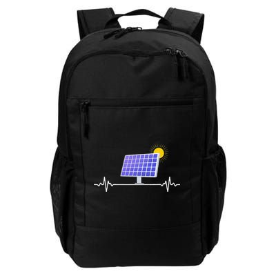 Solar Panel Heartbeat Global Warming Earth Day Daily Commute Backpack