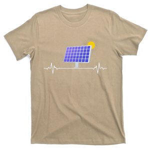 Solar Panel Heartbeat Global Warming Earth Day T-Shirt