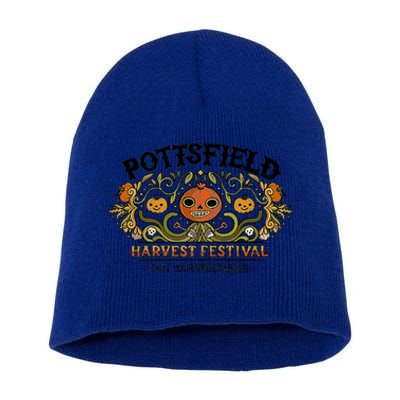 Spooky Pottsfield Harvest Festival Pumpkin Vibes Halloween Great Gift Short Acrylic Beanie