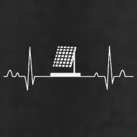 Solar Panel Heartbeat Outfit Global Warming Gift Earth Day Beanie