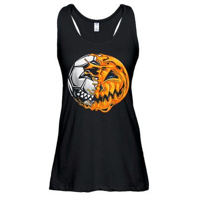 Soccer Player Halloween Pumpkin Skeleton Hallows' Day Ladies Essential Flowy Tank