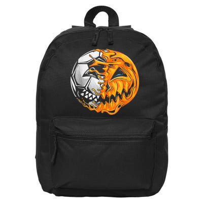 Soccer Player Halloween Pumpkin Skeleton Hallows' Day 16 in Basic Backpack