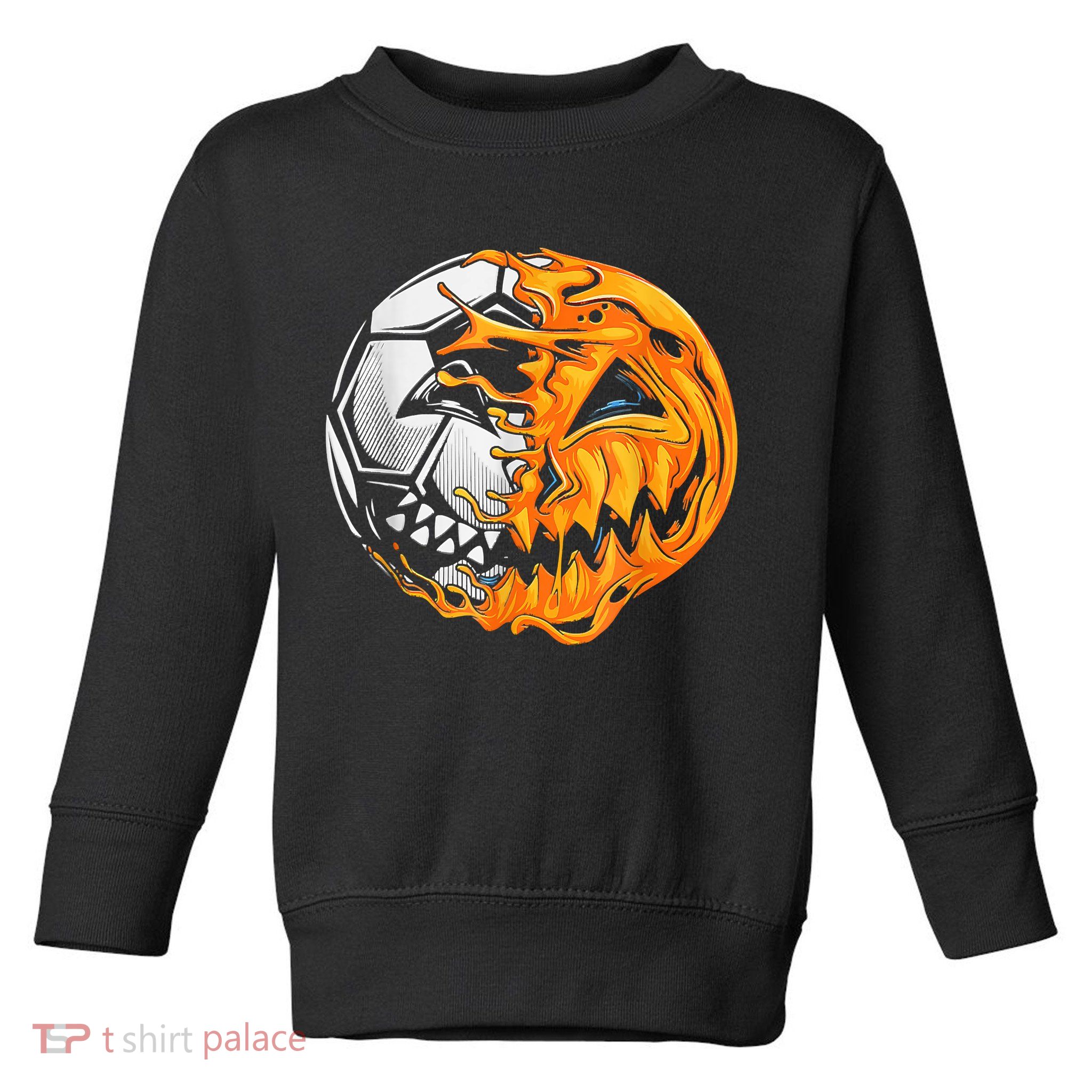 Soccer Player Halloween Pumpkin Skeleton Hallows' Day Toddler Sweatshirt