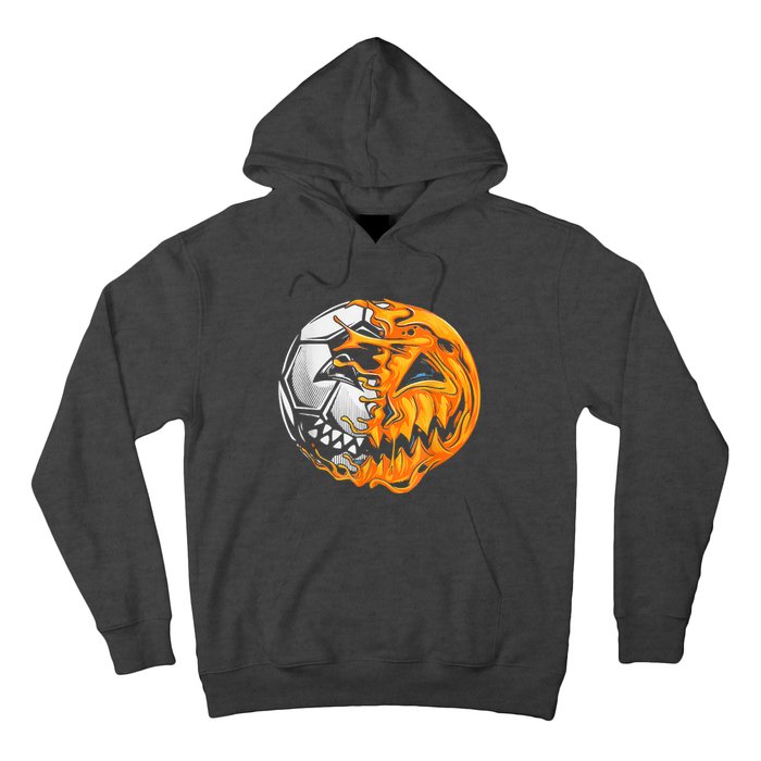 Soccer Player Halloween Pumpkin Skeleton Hallows' Day Hoodie