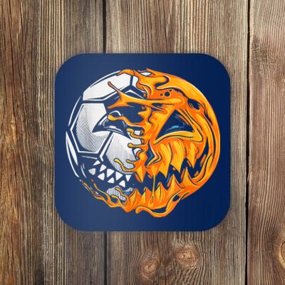 Soccer Player Halloween Pumpkin Skeleton Hallows' Day Coaster