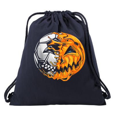 Soccer Player Halloween Pumpkin Skeleton Hallows' Day Drawstring Bag