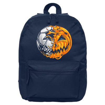 Soccer Player Halloween Pumpkin Skeleton Hallows' Day 16 in Basic Backpack