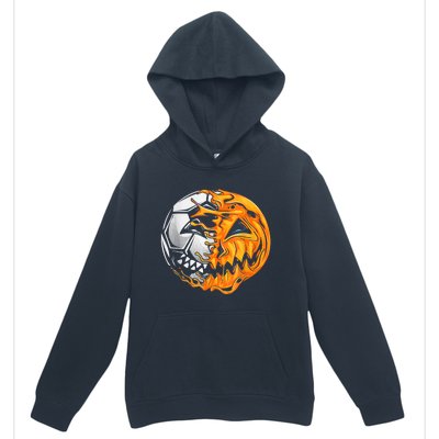 Soccer Player Halloween Pumpkin Skeleton Hallows' Day Urban Pullover Hoodie