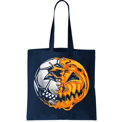 Soccer Player Halloween Pumpkin Skeleton Hallows' Day Tote Bag