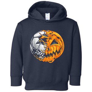 Soccer Player Halloween Pumpkin Skeleton Hallows' Day Toddler Hoodie