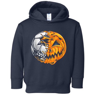 Soccer Player Halloween Pumpkin Skeleton Hallows' Day Toddler Hoodie