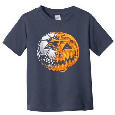 Soccer Player Halloween Pumpkin Skeleton Hallows' Day Toddler T-Shirt