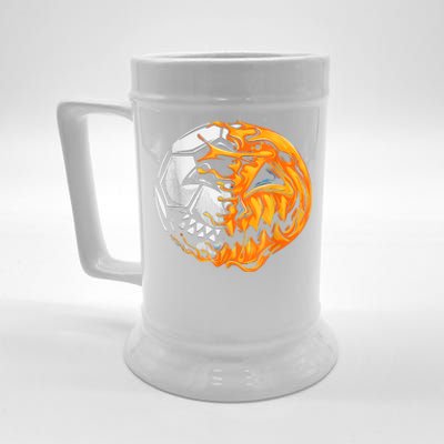 Soccer Player Halloween Pumpkin Skeleton Hallows' Day Beer Stein