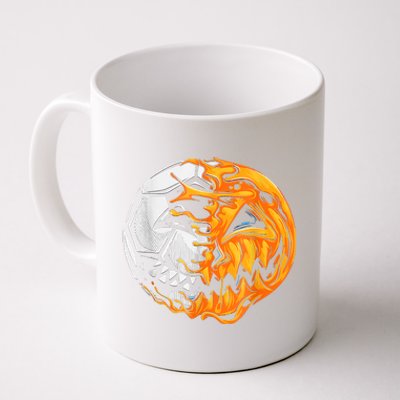 Soccer Player Halloween Pumpkin Skeleton Hallows' Day Coffee Mug