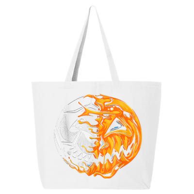 Soccer Player Halloween Pumpkin Skeleton Hallows' Day 25L Jumbo Tote