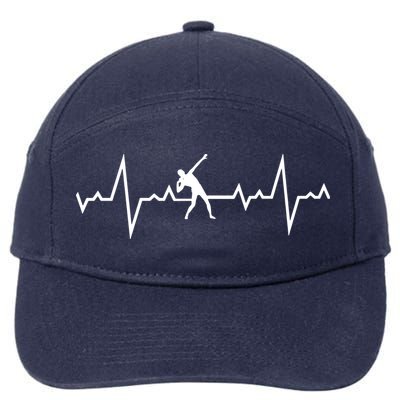 Shot Put Heart Beats 7-Panel Snapback Hat