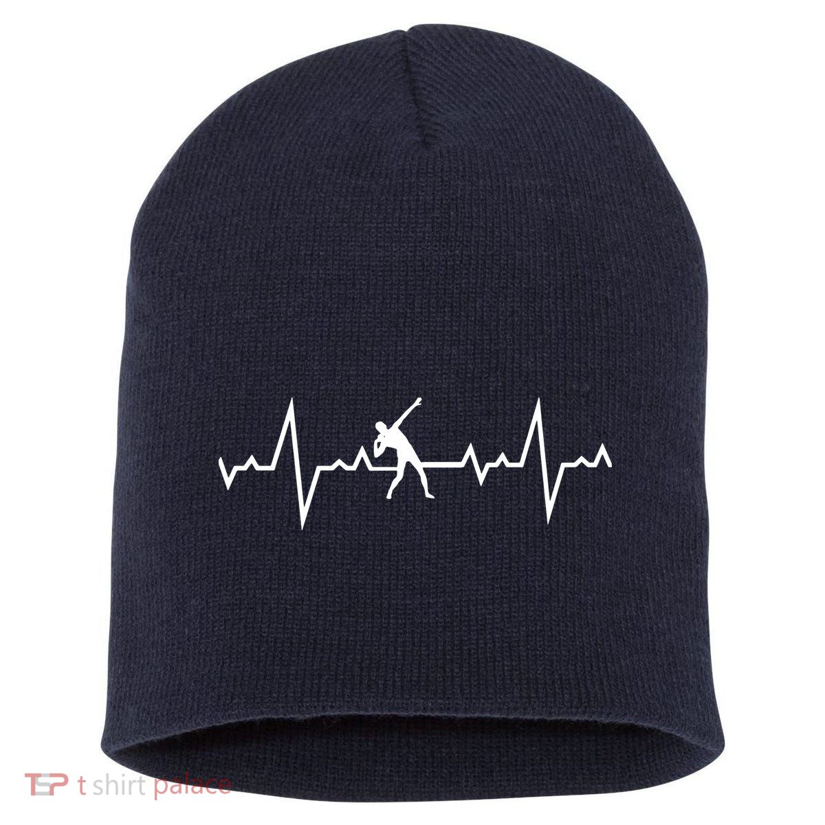 Shot Put Heart Beats Short Acrylic Beanie