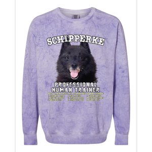 Schipperke Professional Human Trainer Cute Dog Colorblast Crewneck Sweatshirt