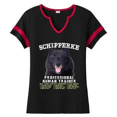 Schipperke Professional Human Trainer Cute Dog Ladies Halftime Notch Neck Tee